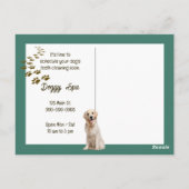 Carte Postale Rappel de Wolfhound irlandais de l'Office vétérina (Dos)