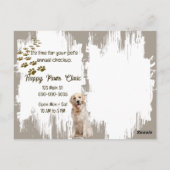 Carte Postale Rappel d'or de l'agent vétérinaire (Dos)