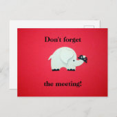 Carte Postale Rappel d'une réunion. (Devant / Derrière)