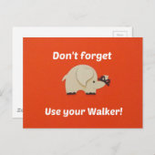 Carte Postale Rappel d'utiliser le marcheur (Devant / Derrière)