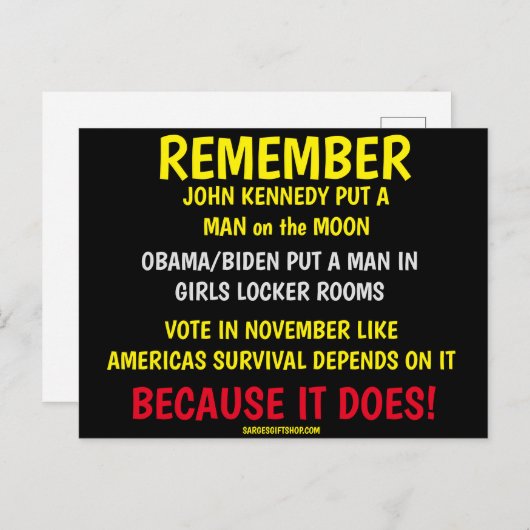 CARTE POSTALE RAPPELEZ-VOUS DE VOTER (Devant / Derrière)