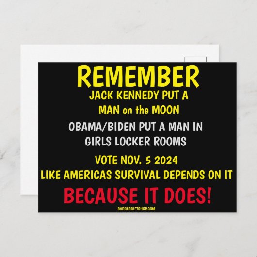 CARTE POSTALE RAPPELEZ-VOUS DE VOTER (Devant / Derrière)