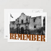 Carte Postale Rappelez-vous l'Alamo (Devant / Derrière)
