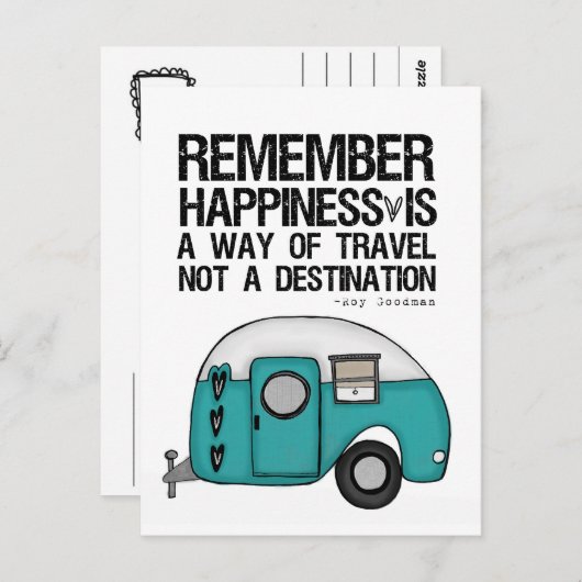 Carte Postale rappelez-vous le bonheur (Devant / Derrière)