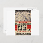 Carte Postale Rappelez-vous Pearl Harbor (Devant / Derrière)