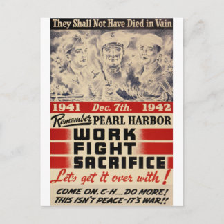 Carte Postale Rappelez-vous Pearl Harbour