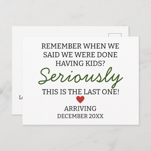 Carte Postale Rappelez-vous quand nous avons dit que nous avions (Devant / Derrière)