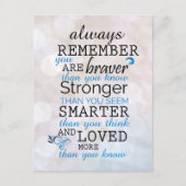 Carte Postale Rappelez-vous toujours que vous êtes courageux (Devant)