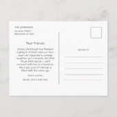 Carte Postale Rapport annuel de famille de Noël Cute Boho BabyAn (Dos)