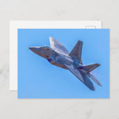 Carte Postale Raptor F-22A de Lockheed Martin (Devant / Derrière)