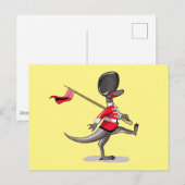 Carte Postale Raptor Habillé En Garde Britannique. (Devant / Derrière)