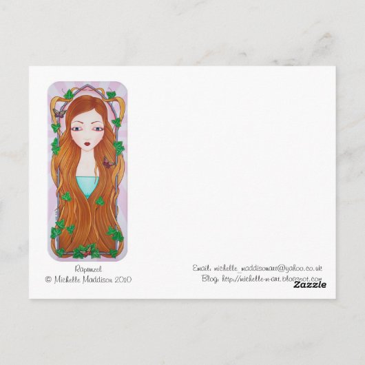 Carte Postale Rapunzel (Dos)