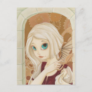 Carte Postale Rapunzel - Steam punk Fairy tale Post Card