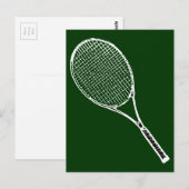 Carte Postale raquette de tennis (Devant / Derrière)