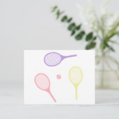 Carte Postale Raquettes de tennis Pastel (Debout devant)