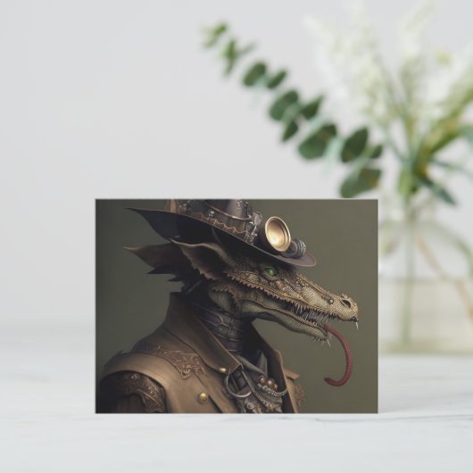 Carte Postale Rascal Steampunk Dragon (Debout devant)