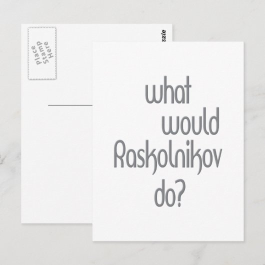 Carte Postale Raskolnikov (Devant / Derrière)
