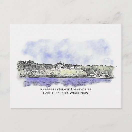 Carte postale Raspberry Island Lighthouse 2024 (Devant)