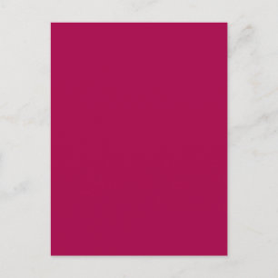 Carte Postale Raspberry Rouge rose Solid Tendance Couleur Arrièr