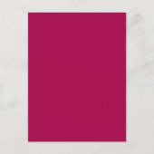 Carte Postale Raspberry Rouge rose Solid Tendance Couleur Arrièr (Devant)