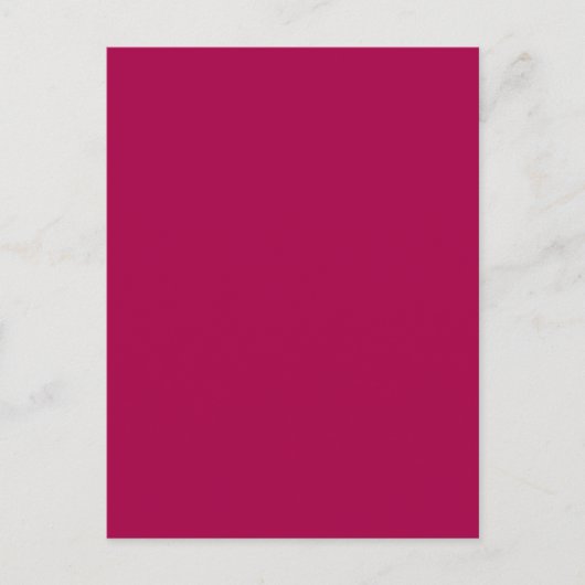 Carte Postale Raspberry Rouge rose Solid Tendance Couleur Arrièr (Devant)
