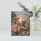 Carte Postale Rassemblement Majestueux de la Jungle (Debout devant)