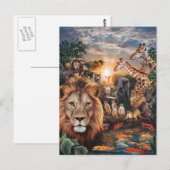 Carte Postale Rassemblement Majestueux de la Jungle (Devant / Derrière)