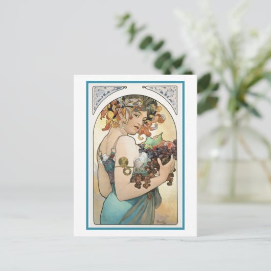 Carte postale - Rassembler les fruits (Debout devant)