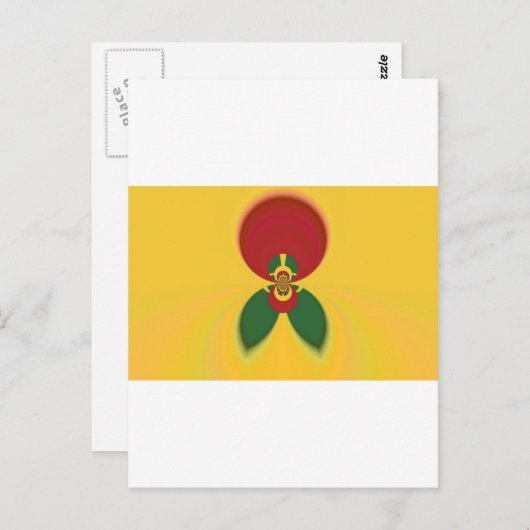 Carte Postale Rasta Colours Art Abstrait Imprimer (Devant / Derrière)