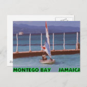 Carte Postale Rasta en voilier, Montego Bay Jamaïque (Devant / Derrière)