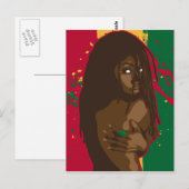 Carte Postale Rasta Girl (Devant / Derrière)