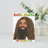 Carte Postale Rasta Obama pour le président 2012 (Debout devant)