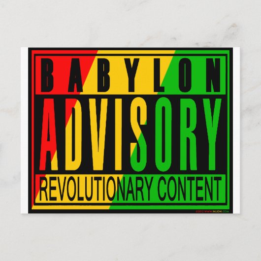 Carte Postale RASTA reggae (Devant)