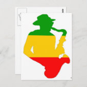 Carte Postale Rasta Sax (Devant / Derrière)