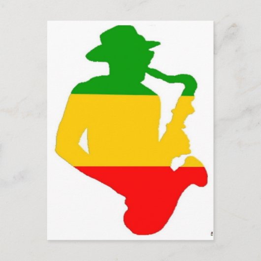 Carte Postale Rasta Sax (Devant)