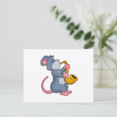 Carte Postale Rat à Musique avec Saxophone (Debout devant)