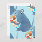 Carte Postale rat à pizza (Devant / Derrière)