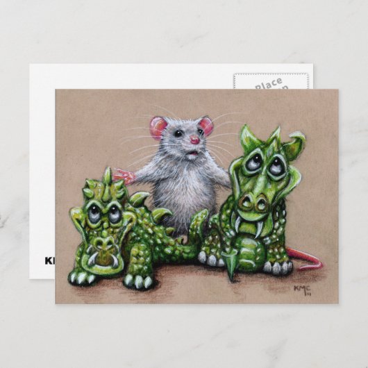 Carte postale Rat and Dragons (Devant / Derrière)