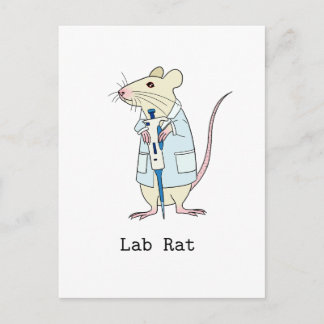 Carte Postale rat de laboratoire de science génétique