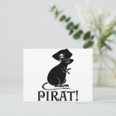 Carte Postale Rat de pirate | Pirate House Rat Rodent Cadeau (Debout devant)
