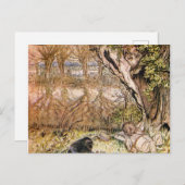 Carte Postale Rat Et Mole Pique-Nique - Arthur Rackham (Devant / Derrière)