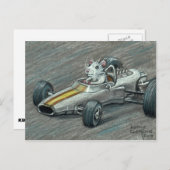 Carte postale Rat in Race Car (Devant / Derrière)