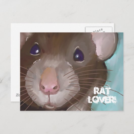 Carte postale Rat Lover (Devant / Derrière)