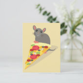 Carte Postale Rat Pizza (Debout devant)
