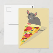 Carte Postale Rat Pizza (Devant / Derrière)