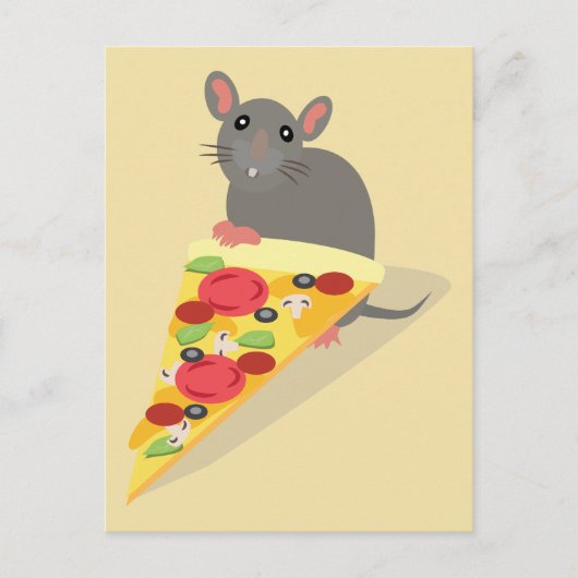 Carte Postale Rat Pizza (Devant)