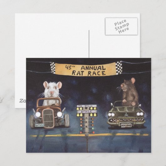 Carte Postale Rat Race (Devant / Derrière)