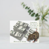 Carte Postale Rat Race, Howard Zinn (Debout devant)