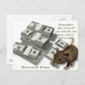 Carte Postale Rat Race, Howard Zinn (Devant / Derrière)