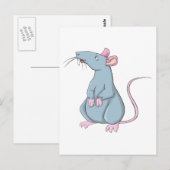 Carte Postale Rat souriant (Devant / Derrière)